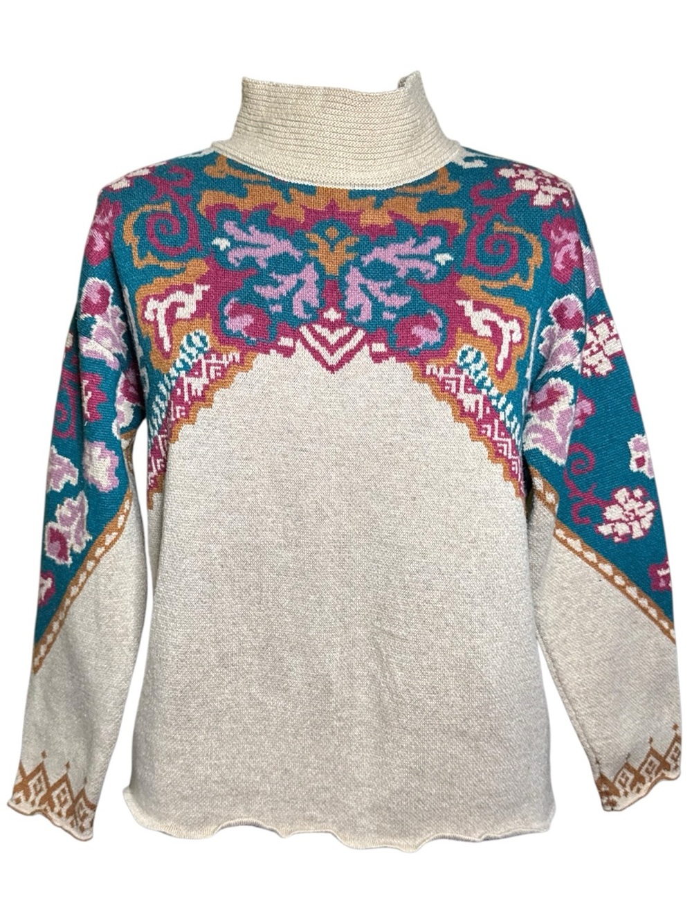 Sundance Journey East Southwestern Soft Wool Blend Boho Fall Sweater